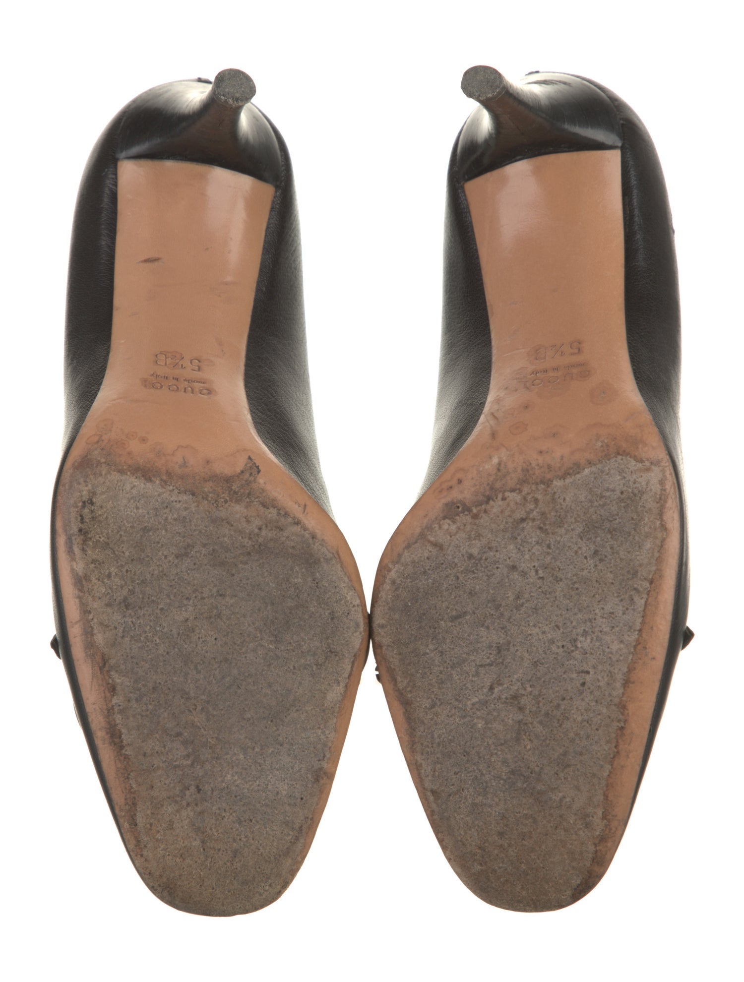 Gucci Hasler Horsebit Accent Leather Pumps